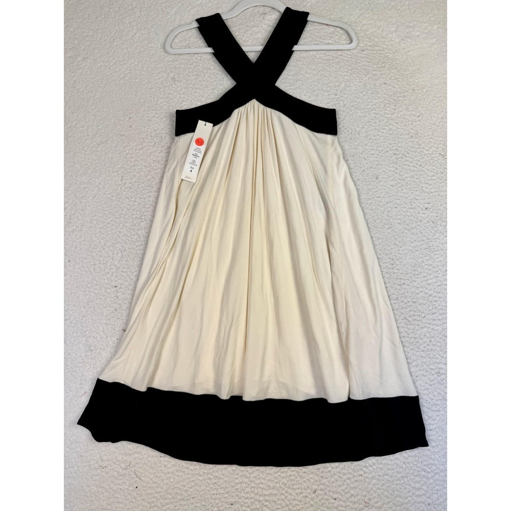 Diane Von Furstenberg Dress Womens 4 Cream Brown Halter Event Wedding - Picture 2 of 6
